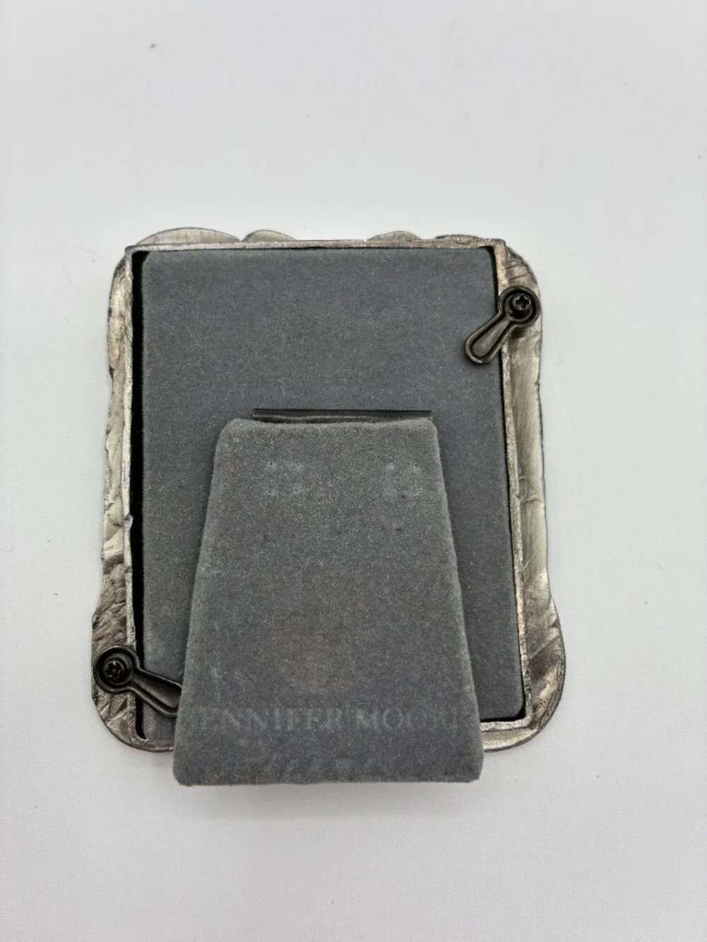 Jennifer Moore Pewter Picture Frame Victorian Metal Collection 2.5x3 Ribbons